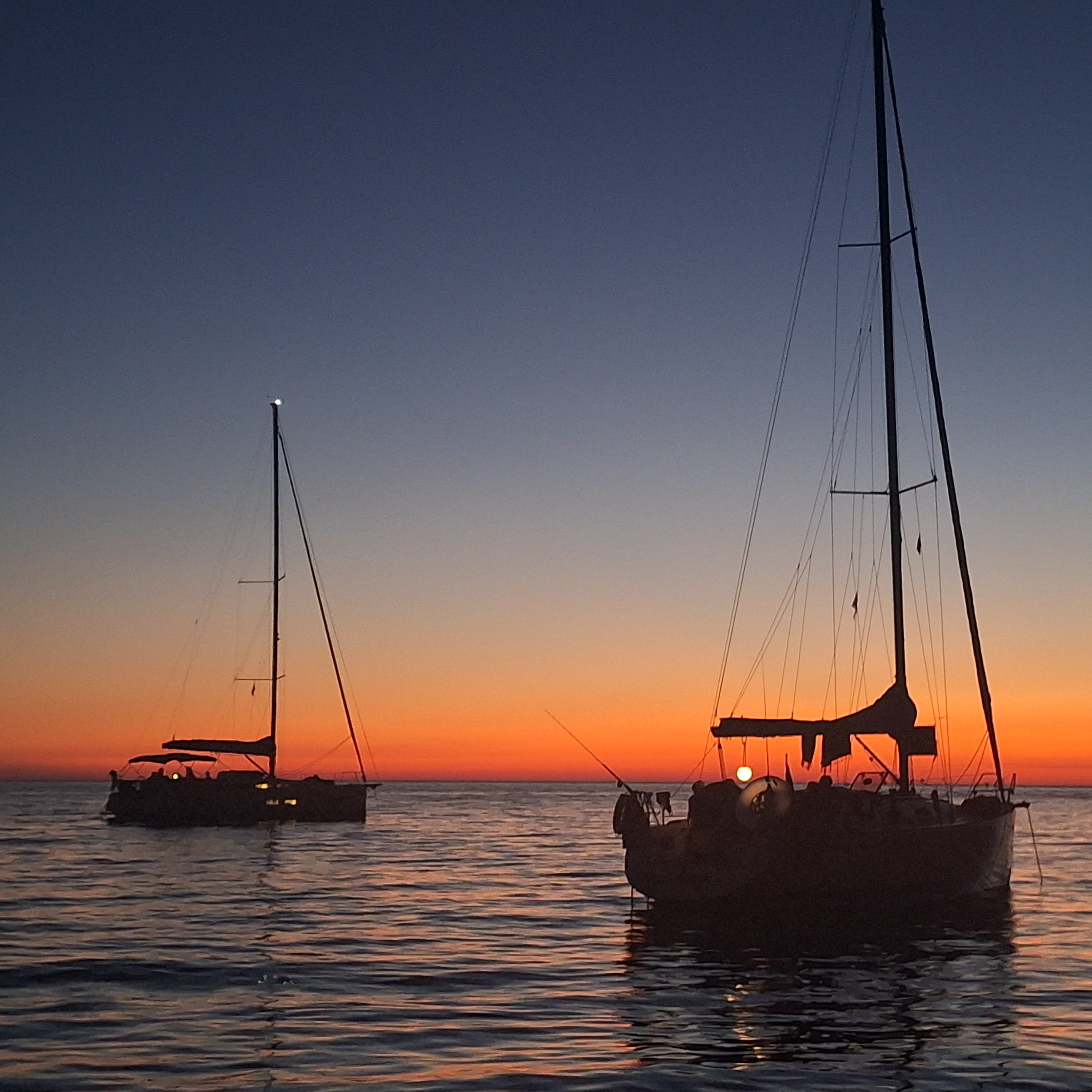 tramonto in barca